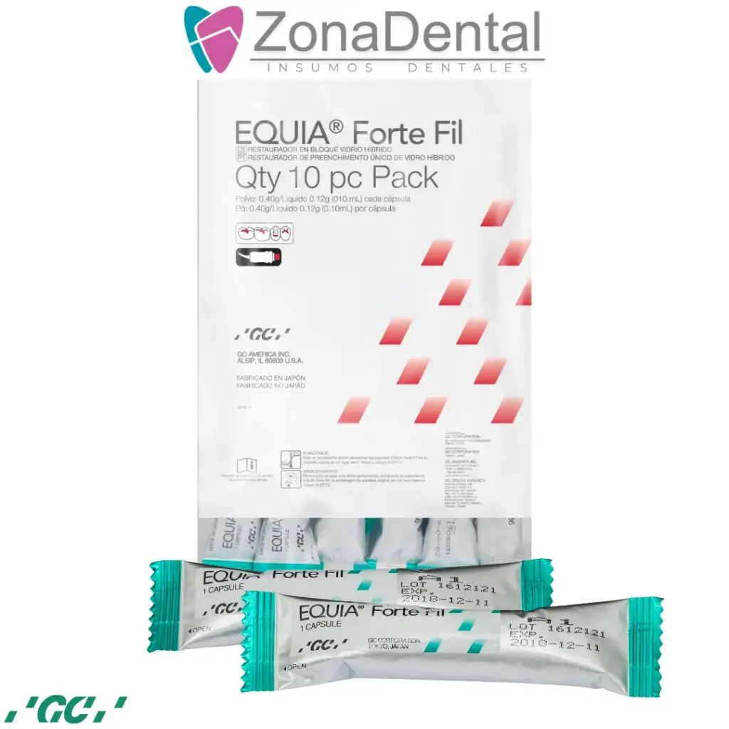 EQUIA FORTE FIL IONOMERO RESTAURACION 10 Capsulas GC (A1)