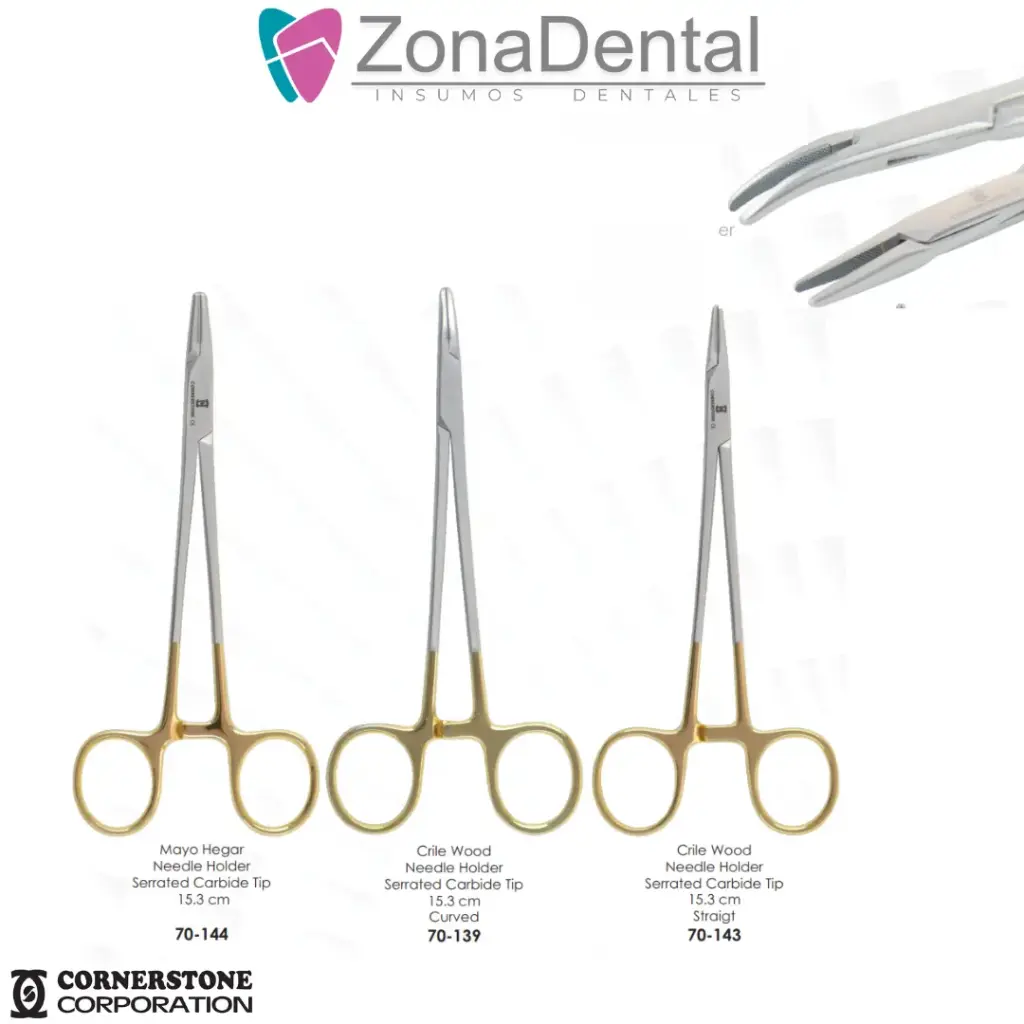 PORTA AGUJAS (mayo, mathieu, crile, olsen) NEEDLE HOLDERS CORNERSTONE (70-144: Mayo 15.3cm)