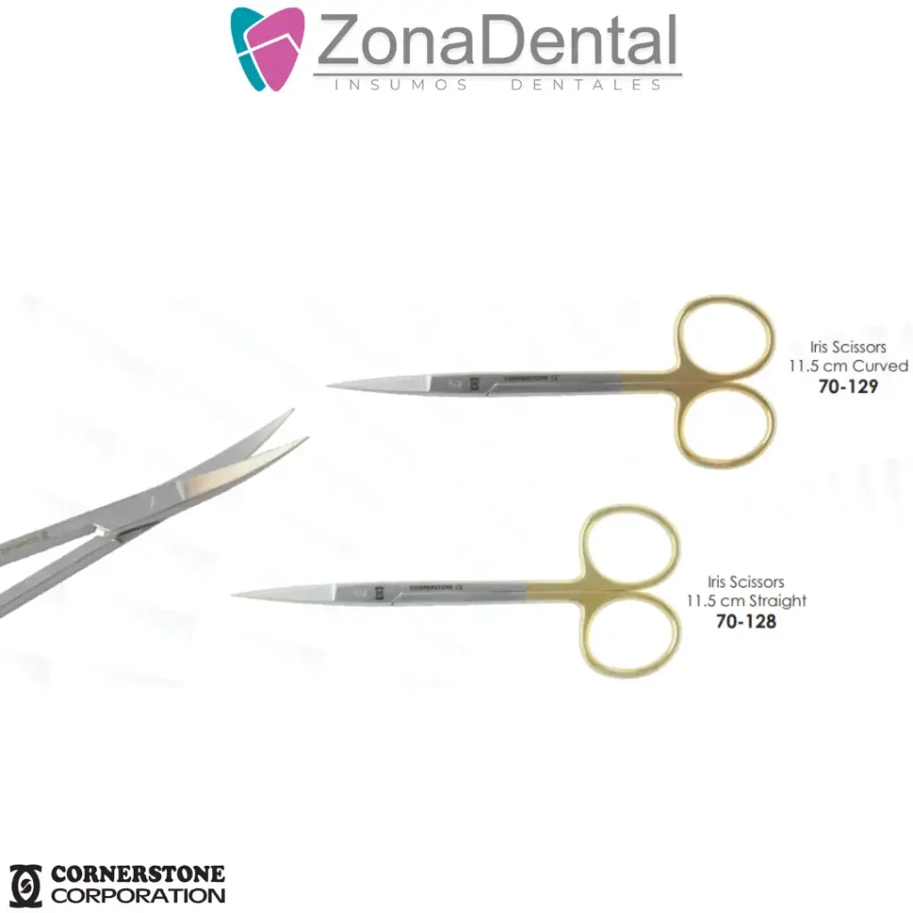 TIJERAS PARA TEJIDO (CIRUGIA) 11.5 cm CORNERSTONE (70-129: Iris 11.5cm curvo)