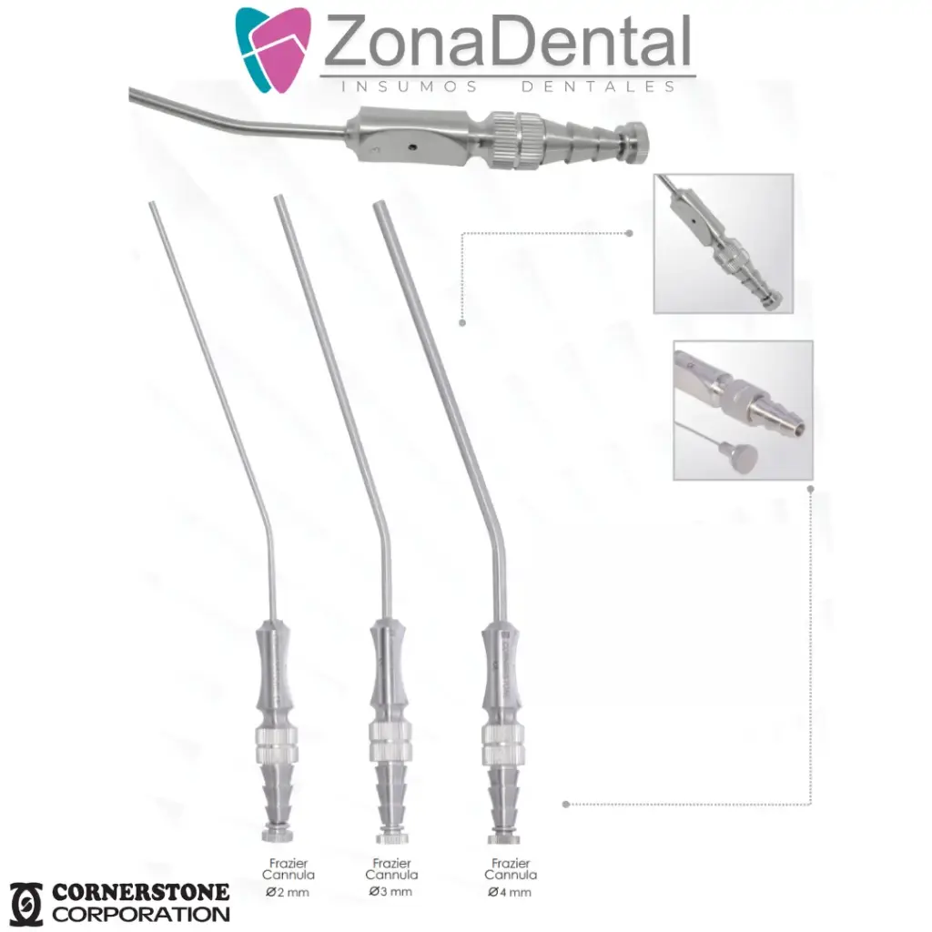 CANULA QUIRURGICA FRAZIER CORNERSTONE (2mm)