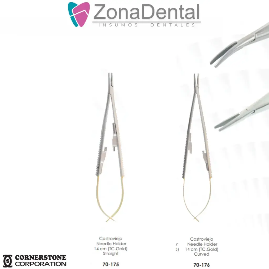 CASTROVIEJO NEEDLE HOLDERS 14 cm CORNERSTONE (70-175: 14cm recto)