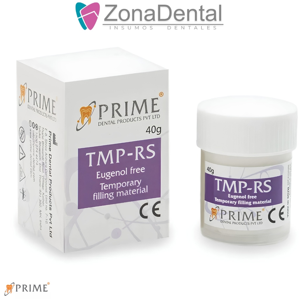 TMP-RS CEMENTO OBTURADOR TEMPORAL  LIBRE DE EUGENOL 40GR PRIME DENTAL