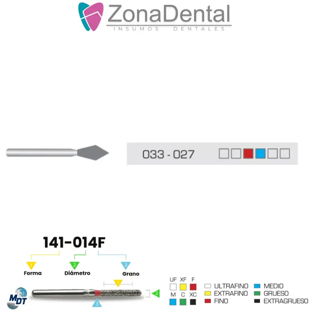 FRESA DE DIAMANTE POINTED BUD MDT (Azul)