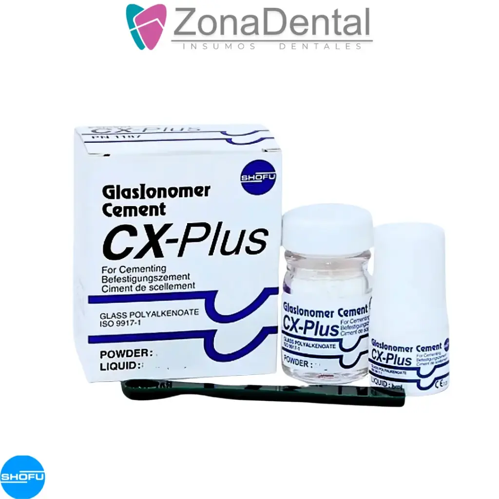 GLASIONOMER CEMENT - CX PLUS IONOMERO DE CEMENTACION 15g pol. / 8ml liq. SHOFU
