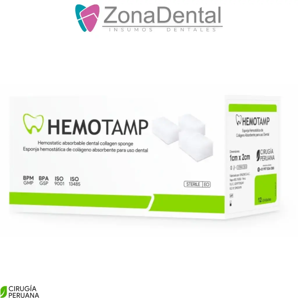 HEMOTAP 2cm x 1cm 12un CIRUGIA PERUANA