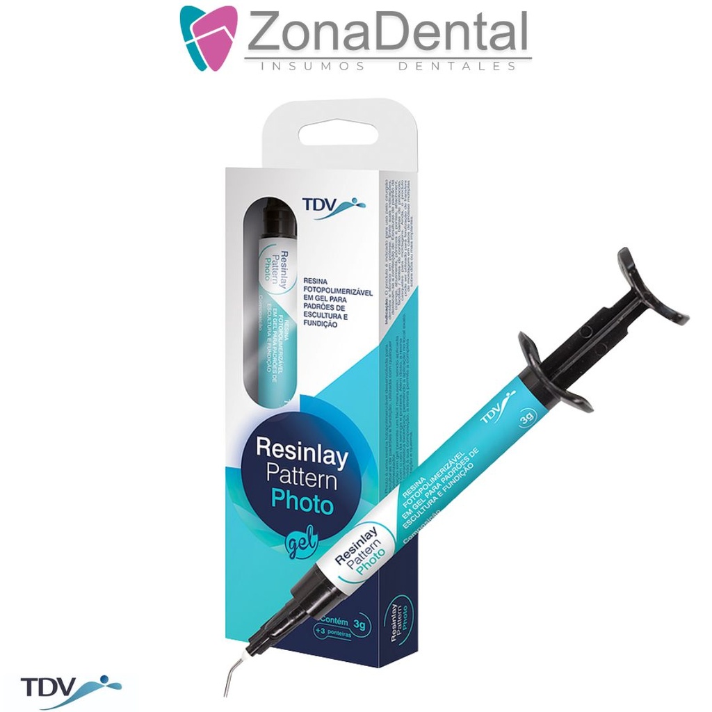 RESINLAY PATTERN PHOTO RESINA ACRILICA FOTOPOLIMERIZABLE 3G GEL  TDV