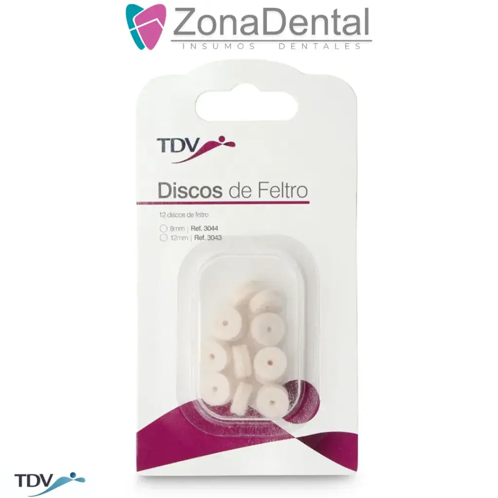 DISCOS DE FIELTRO 12un DISCOS TDV (8mm)