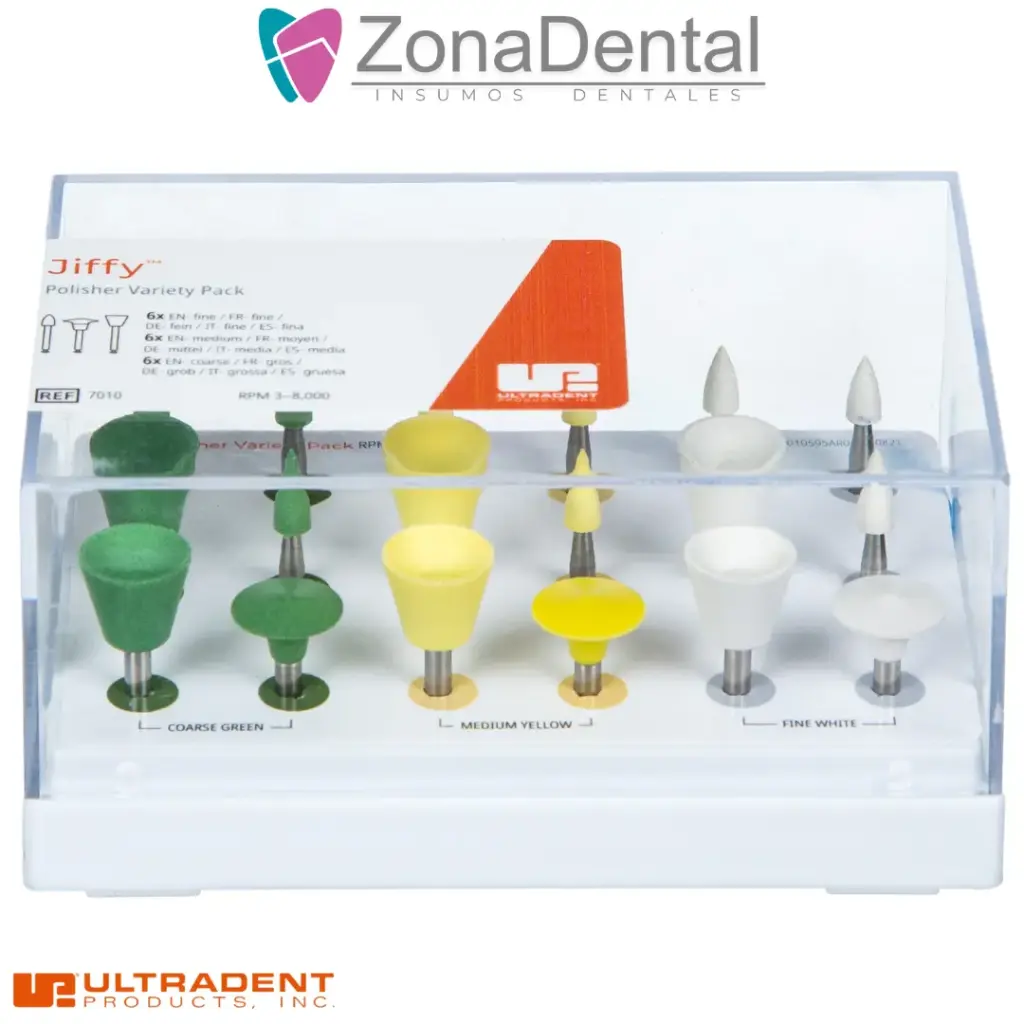 JIFFY KIT DE PULIDO PARA RESINA 18 pz. ULTRADENT