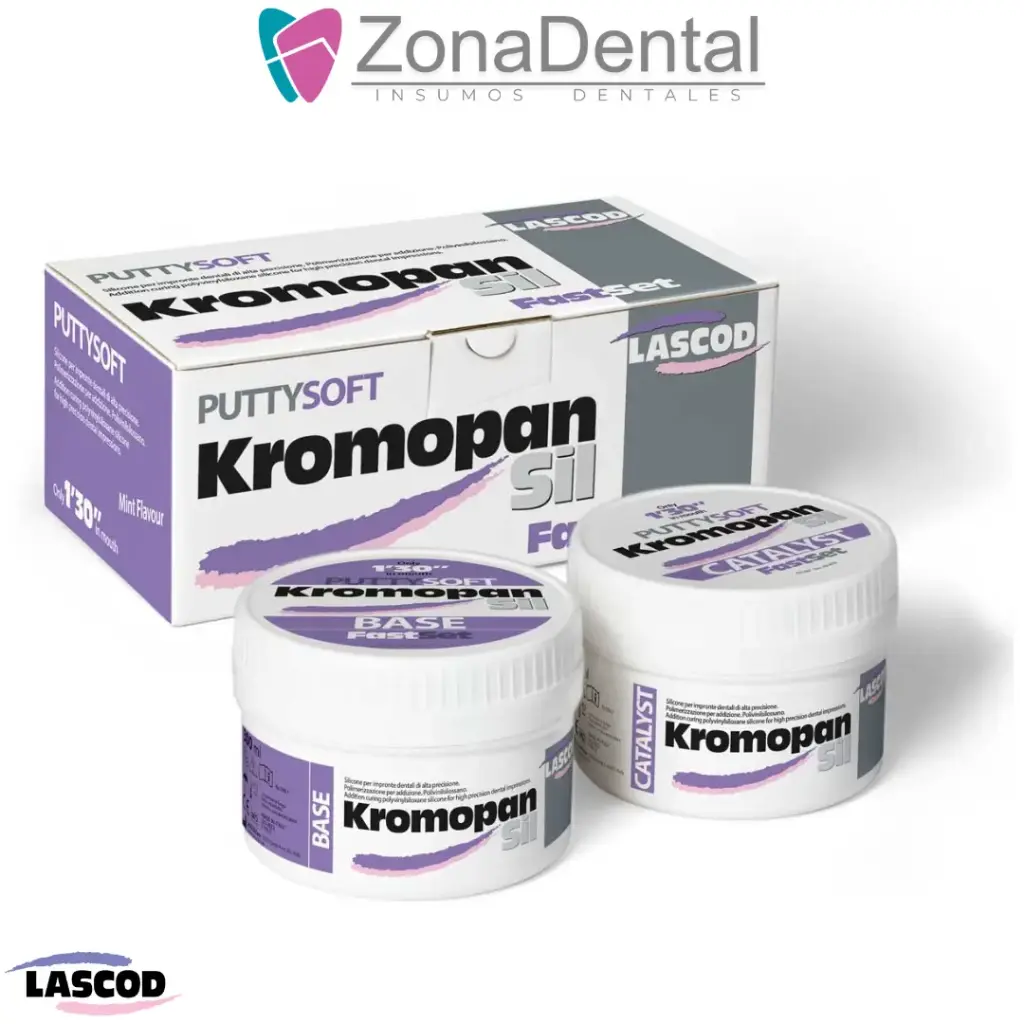 KROMOPAN SIL SILICONA POR ADICIÓN KIT PUTTY SOFT 600ml LASCOD