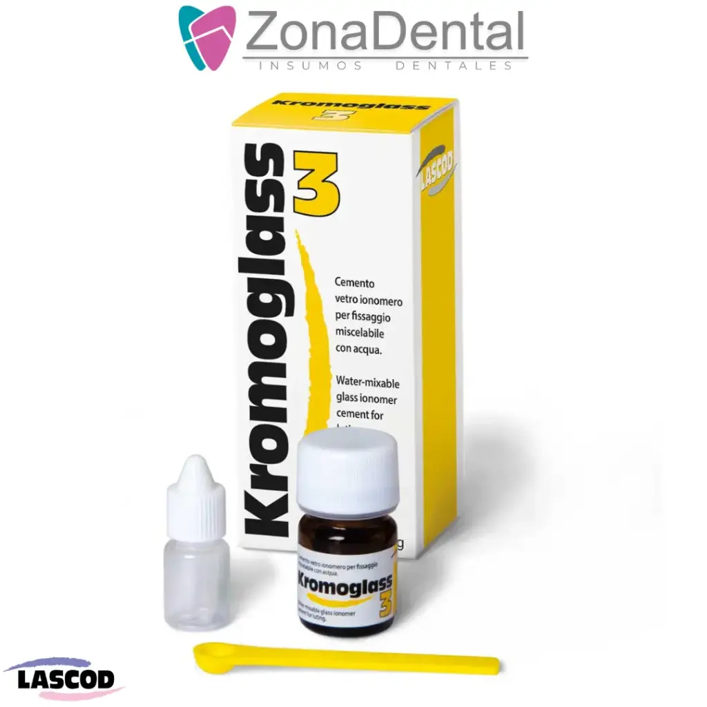 KROMOGLASS 3 IONOMERO PARA CEMENTACIÓN  10G  LASCOD