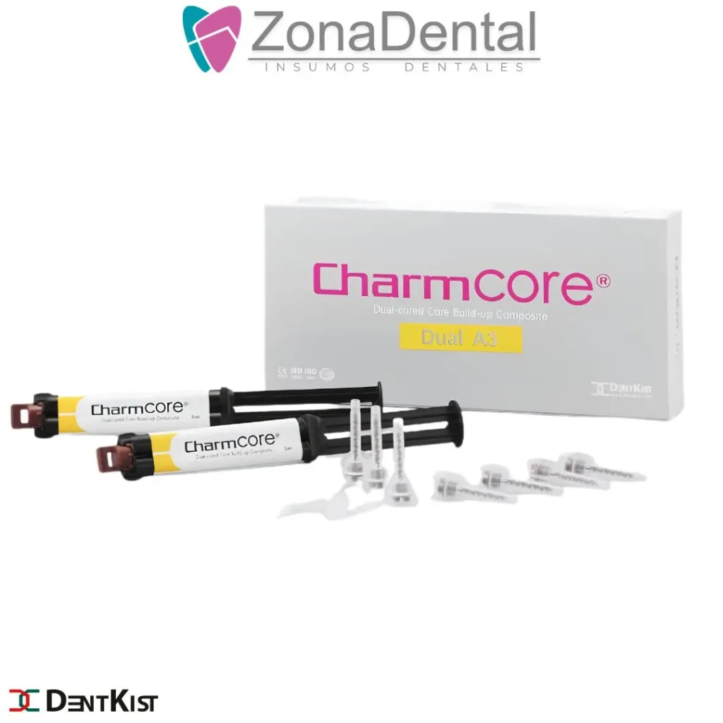 CHARM CORE A3 CEMENTO RESINOSO DUAL 2 JER X 5ML C/U DENTKIST