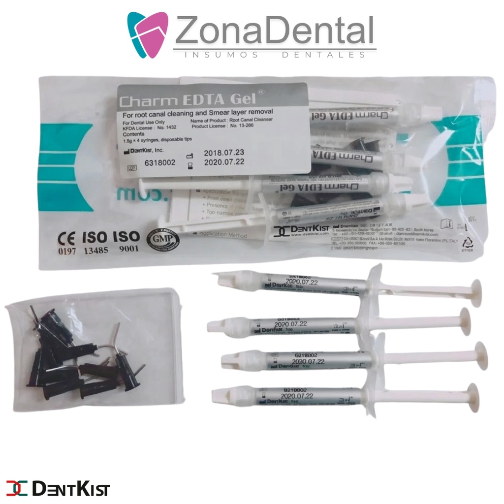 EDTA GEL LIMPIEZA DE CANAL RADICULAR  4 JER X 1.5G C/U DENTKIST