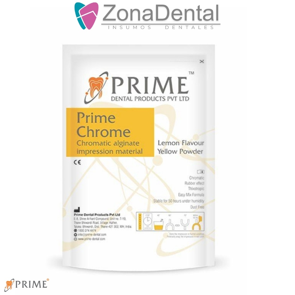 ALGINATO CROMATICO X 450G PRIME CHROME PRIME DENTAL 