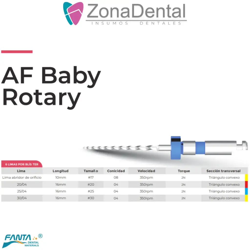 LIMAS AF BABY ROTARY 10mm(Rotación) 6un FANTA