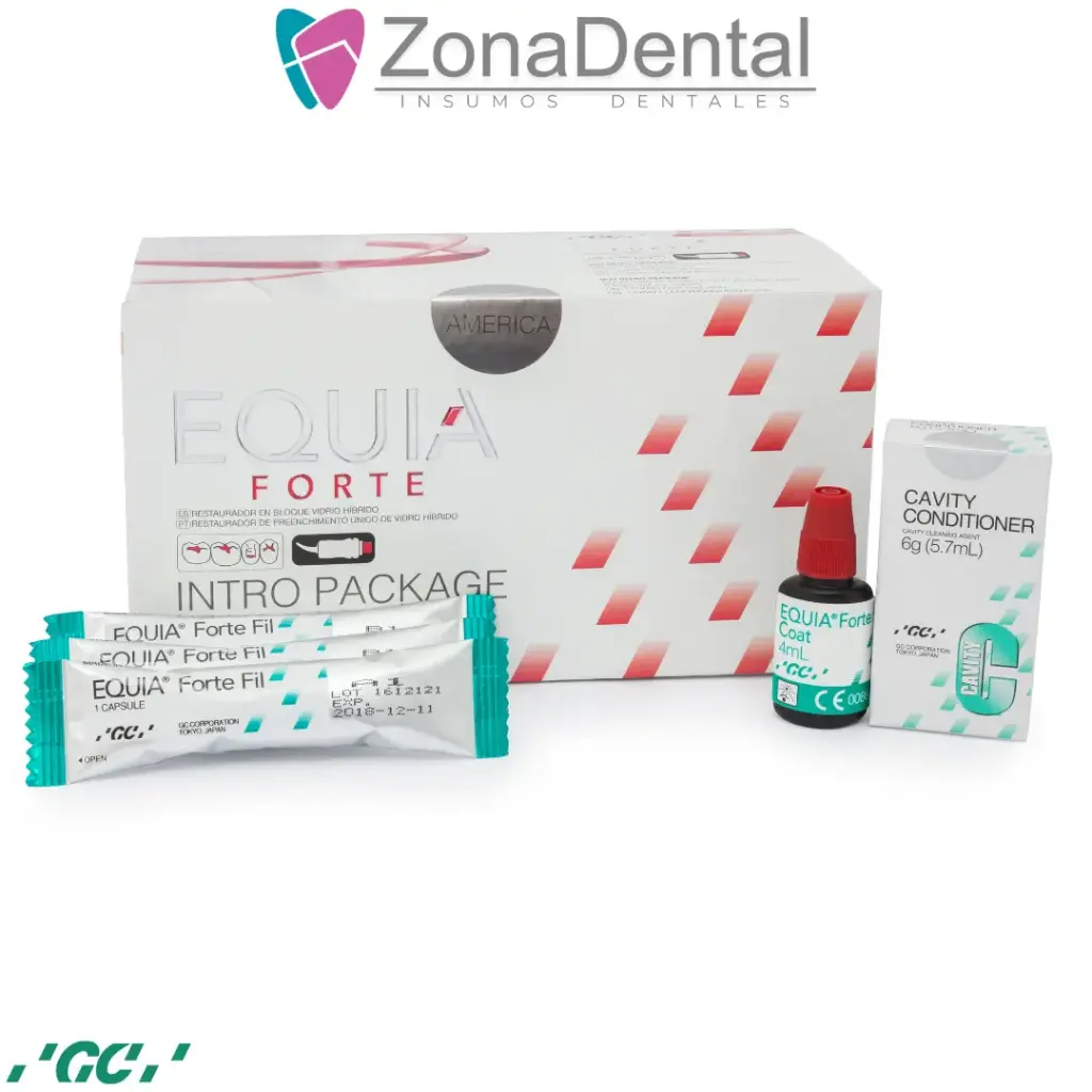 EQUIA FORTE KIT 20 Cap. (A1, A2, A3, B1) 5 c/u + 1 Cavity Conditioner + 1 Equia COAT GC