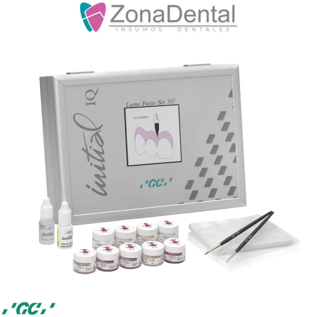 INITIAL IQ LUSTRE PASTES NF GUM SHADE MAQUILLAJE CERAMICO SET BASICO GC