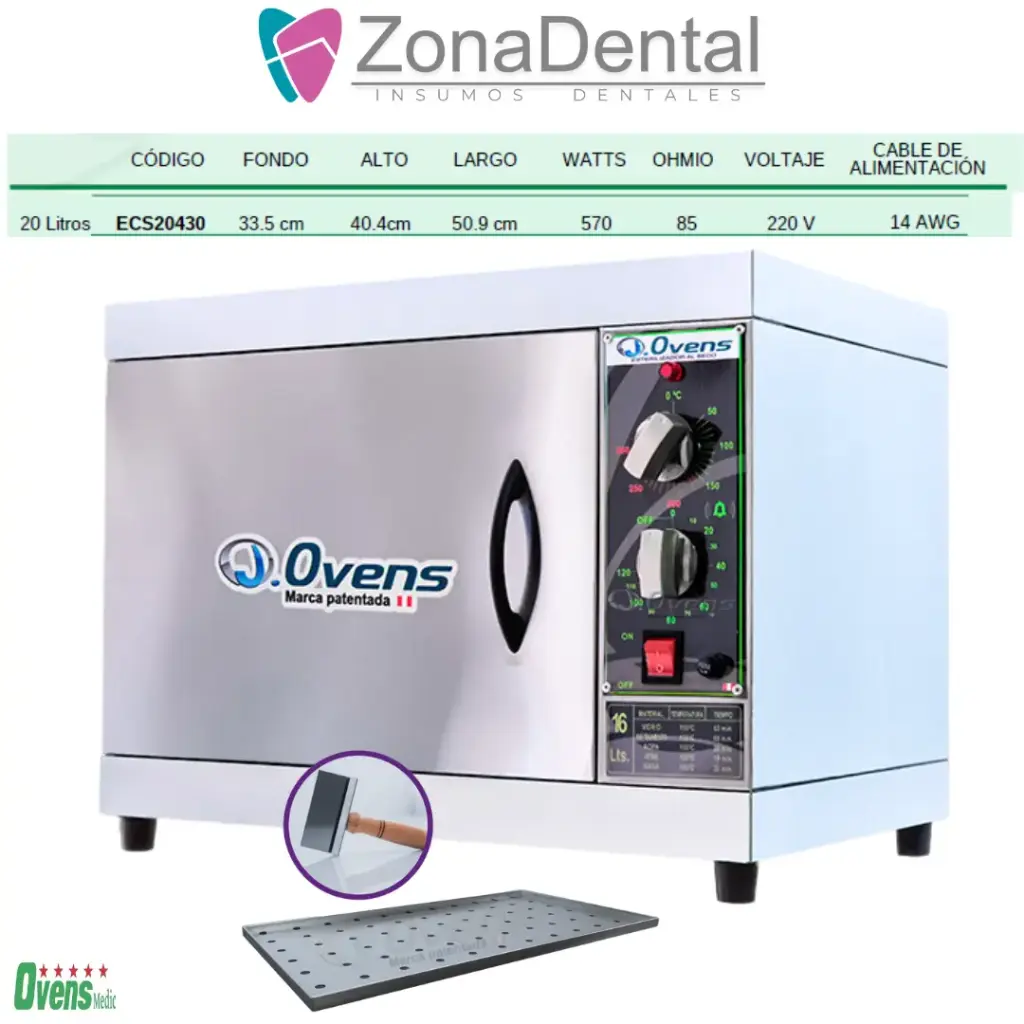 ESTERILIZADOR 20 LITROS OVENS