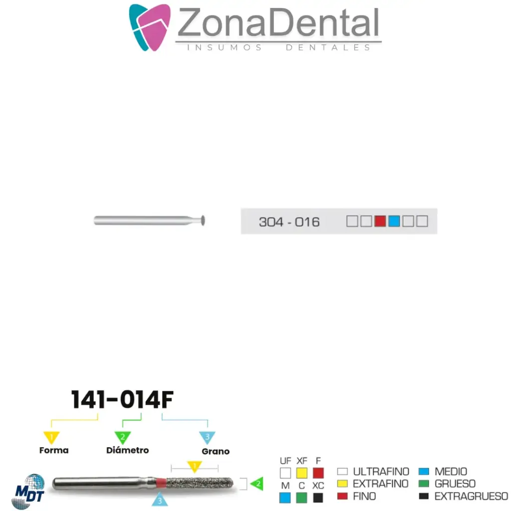 FRESA DIAMANTE LENTICULAR MDT (Azul)