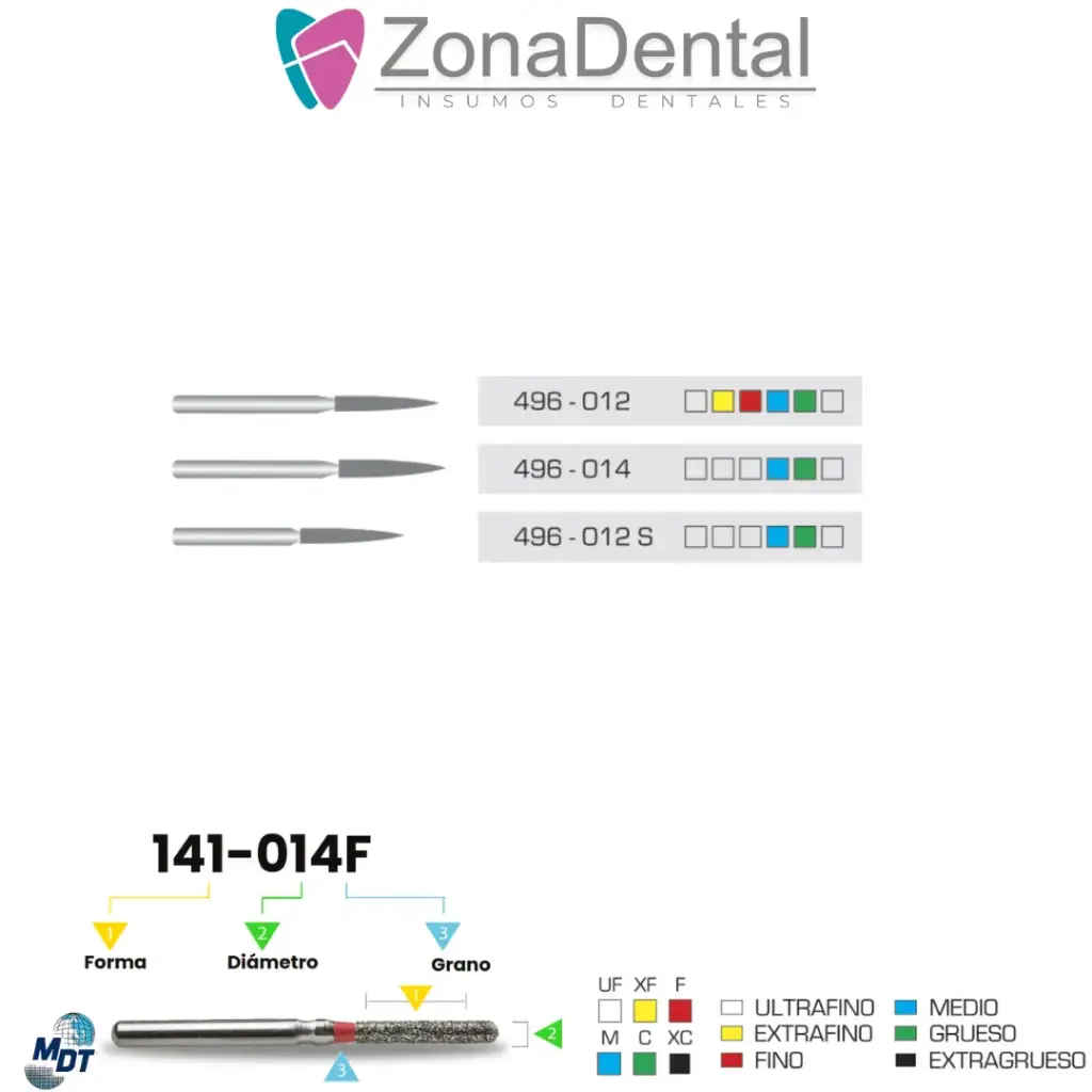FRESA DIAMANTE PUNTA DE FLAMA MDT