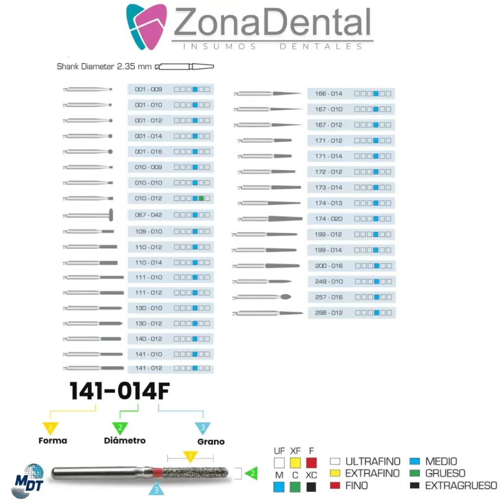 FRESA DIAMANTE DE BAJA VELOCIDAD MDT (010, 009)
